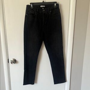 Good American Charcoal Denim Pants